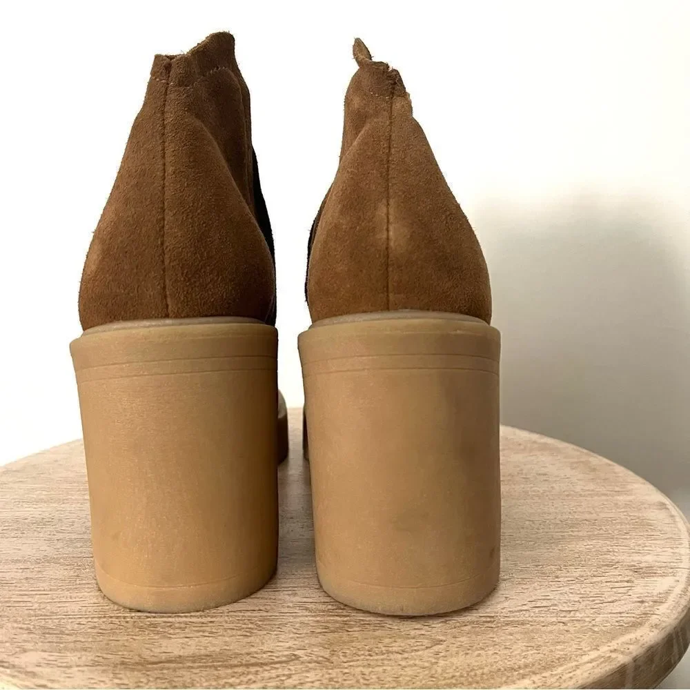 Dolce Vita Waterproof Heeled Boots in Dark‎ Tan with Tan Soles Size 9 NWOB